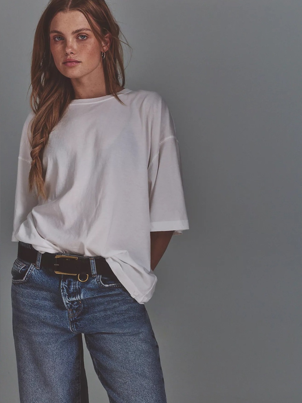 Free People We The Free Perfect Oversized Tee White Medium